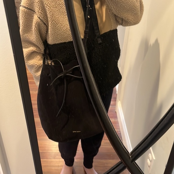 Mansur Gavriel Black Suede Bucket Bag EUC - Picture 9 of 10